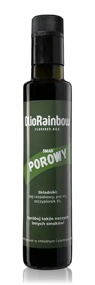 Butelka 250 ml oleju porowego OlioRainbow - naturalny olej smakowy z porów